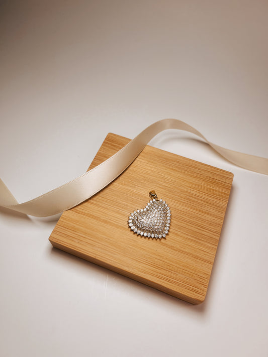 Iced Out Heart Pendant